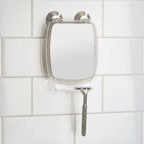 Free Mirror 17x 13cm Anti Fog Shower Mirror Bathroom Fogless Fog Washroom Travel 