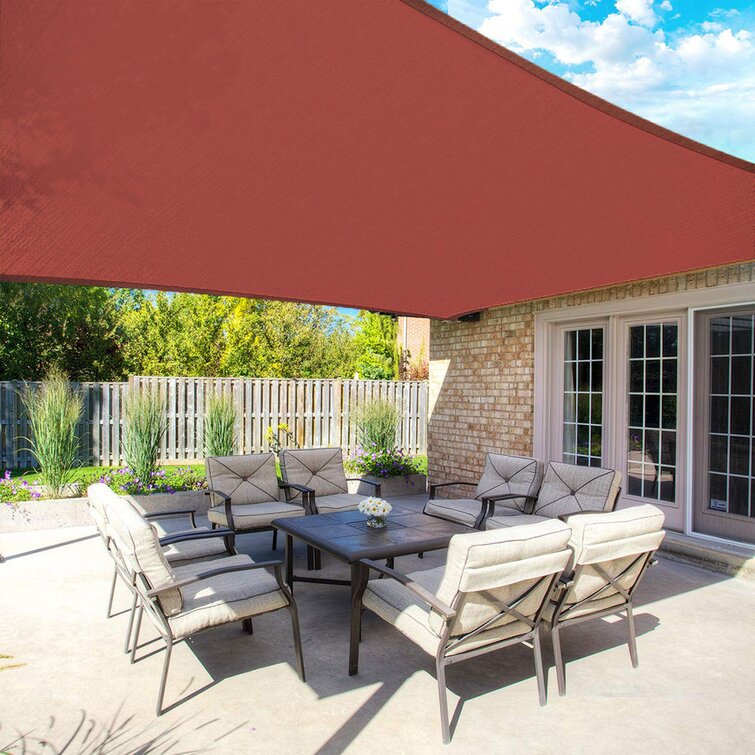 13' x 20' Rectangle-Red Sun Shade Sail Outdoor Patio Pool Lawn  Cover UV Block 