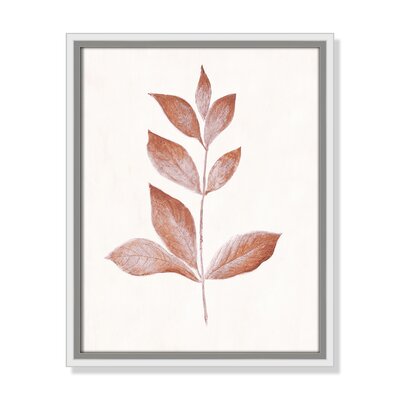 Red Leaf I - Painting Print Casa Fine Arts Format: White Framed Canvas, Size: 15.5