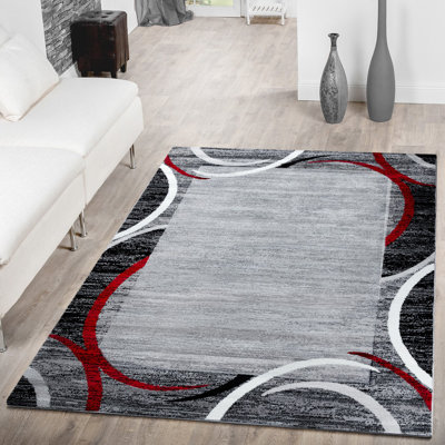 Mcphearson Abstract Gray Area Rug (7’10” x 12’)
