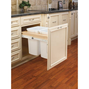 Rev A Shelf Double Soft Close 13 Gallon Pull Out Trash Can Wayfair