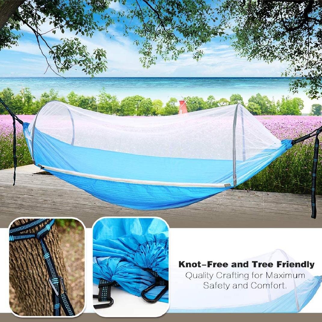 6m Hanging Rope & Carry Bag Lightweight Camping Hammock Mosquito Bug Net 