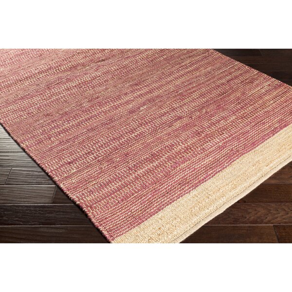 Three Posts Boughner Hand-Woven Fuschia/Khaki Area Rug & Reviews | Wayfair