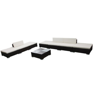 8-tlg. Loungesofa-Set mit Kissen von Home Etc