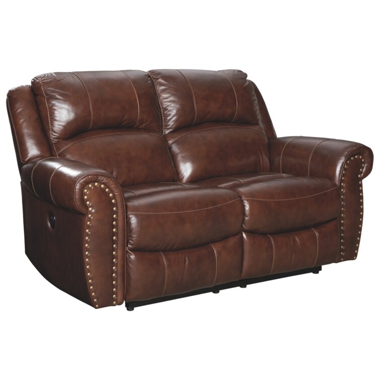 leather electric loveseat