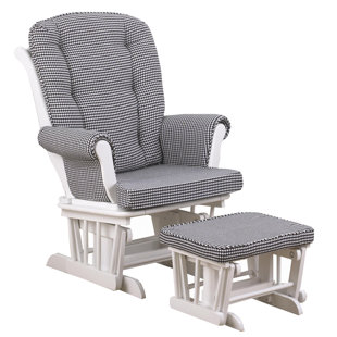 Go to store & view more images Hottsie Dottsie Houndstooth Glider with Ottoman by Cotton Tale
