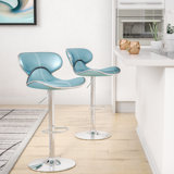 Harlow Adjustable Height Swivel Bar Stool (Set of 2) by Wade Logan®