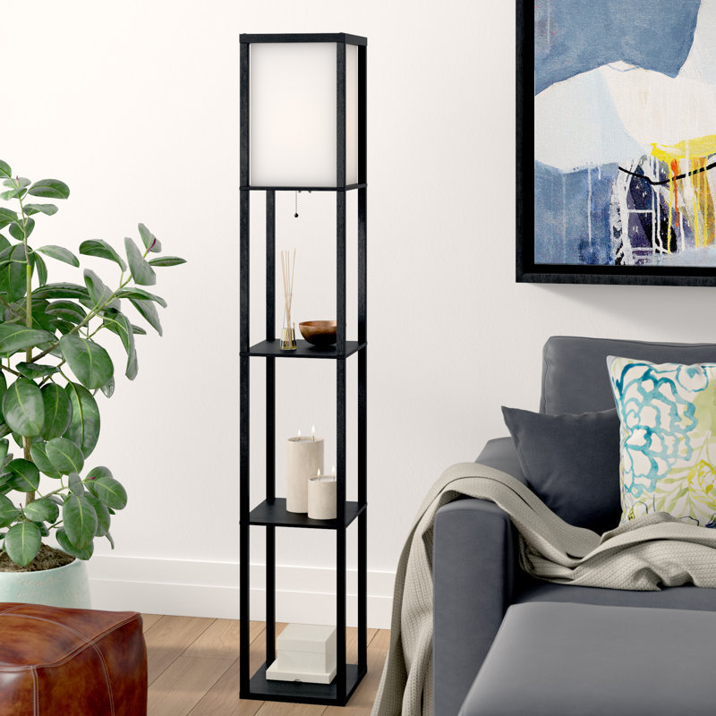 Ebern Designs Edmundson Etagere 62 75 Column Floor Lamp Reviews