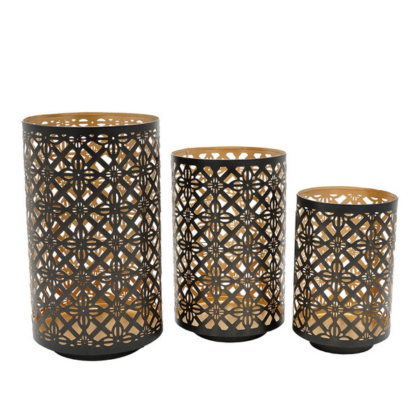 Rosdorf Park 3 Piece Metal Tabletop Lantern Set | Wayfair