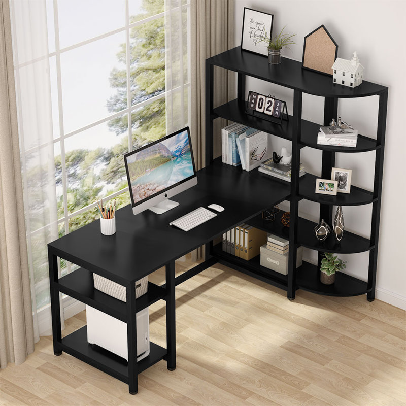 Latitude Run® Modern 67 Inch Large Office Desk Study ...