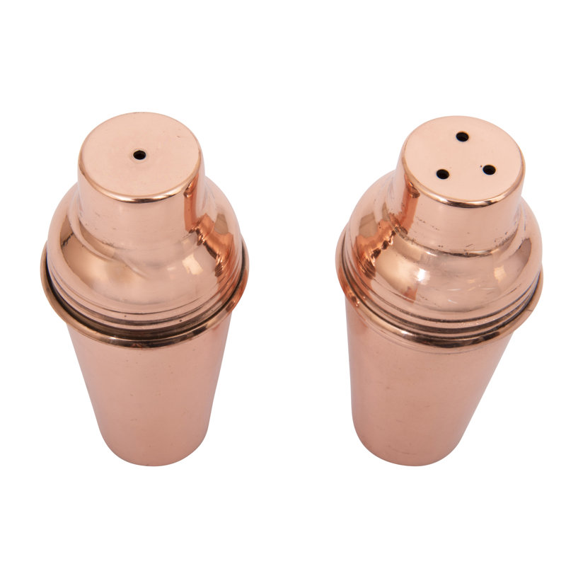 Creative Co Op Stainless Steel Salt And Pepper Shaker Set Wayfair