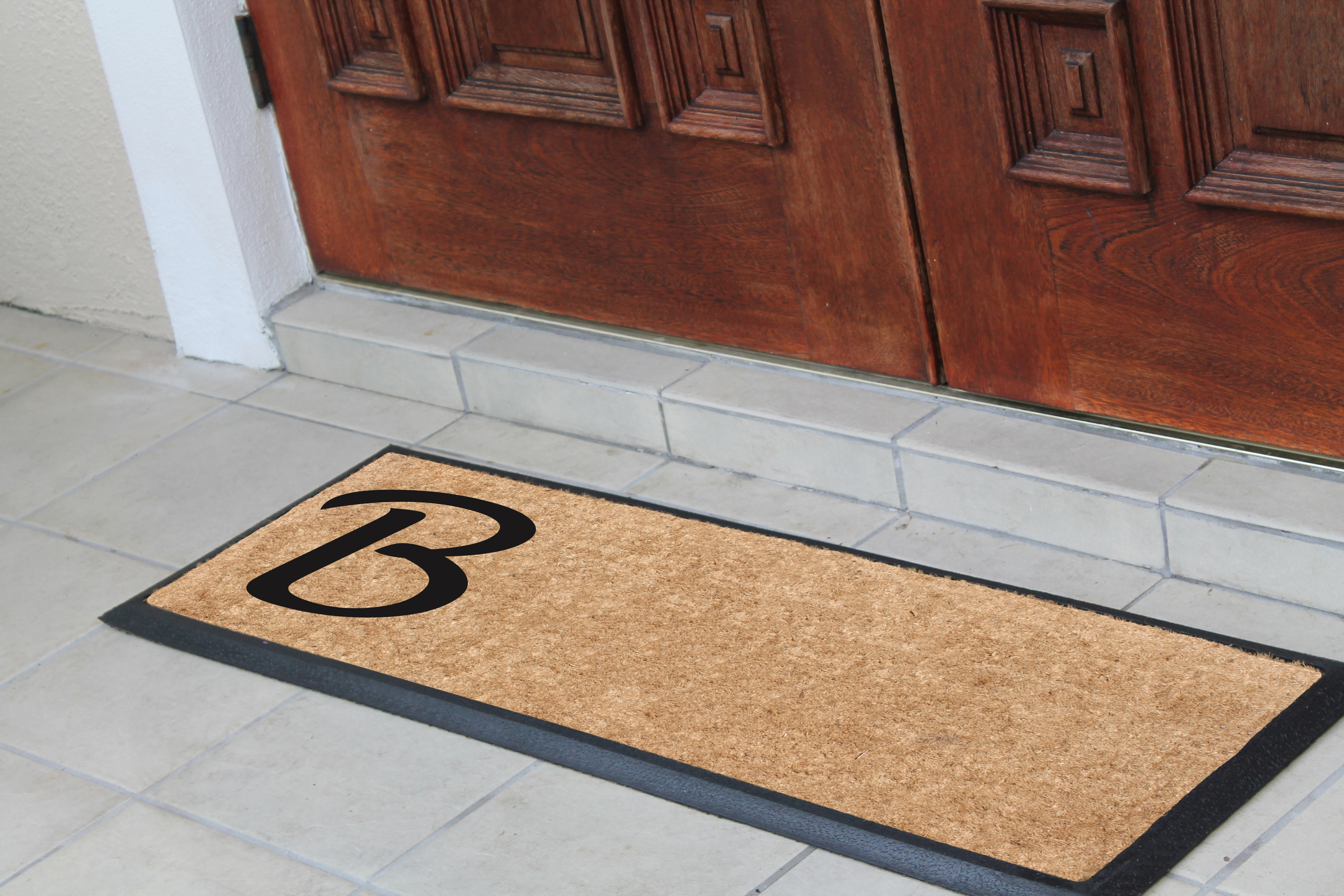 Darby Home Co Albertina Rubber And Coir Monogrammed Double Doormat Darby Home Co Albertina Rubber And Coir Monogrammed Double Doormat Wayfair