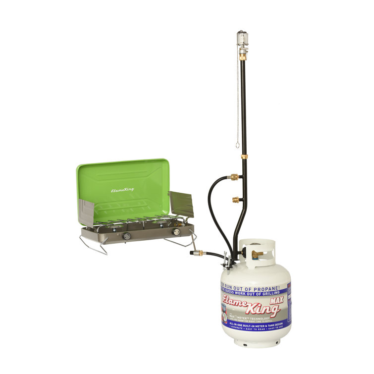 Flame King 3 Port Propane Tank Distribution Tree Post With 15 Inch