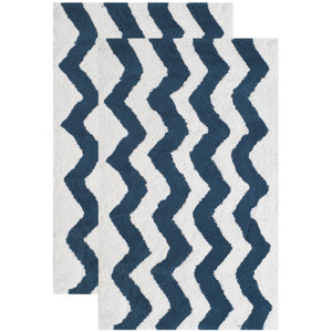 Wadley Hand-Tufted Nautical Blue Area Rug (Set of 2)