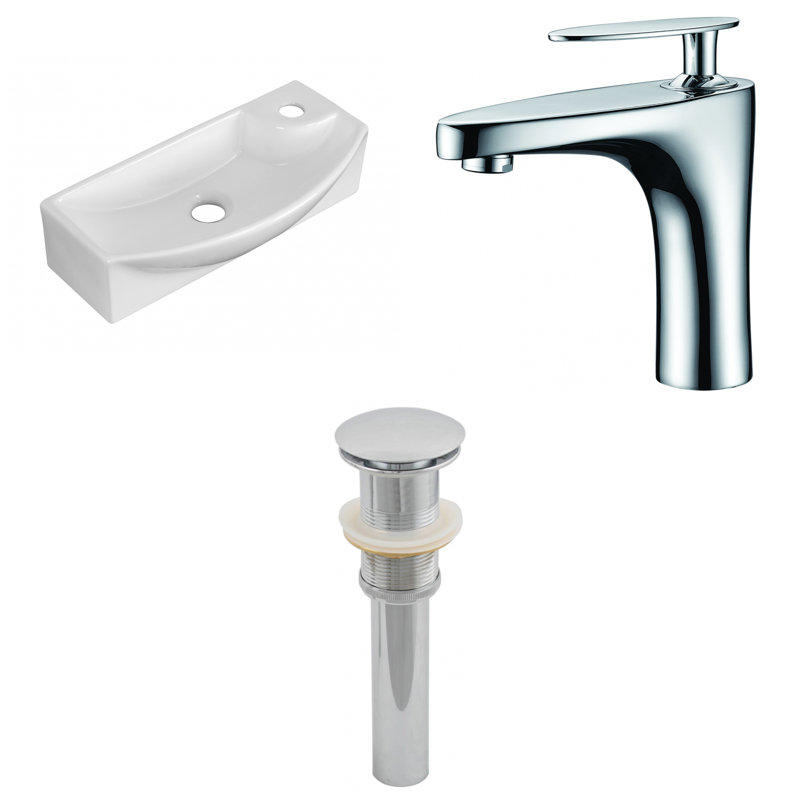 Royalpurplebathkitchen Ceramic 17 75 Bathroom Sink With Faucet Wayfair