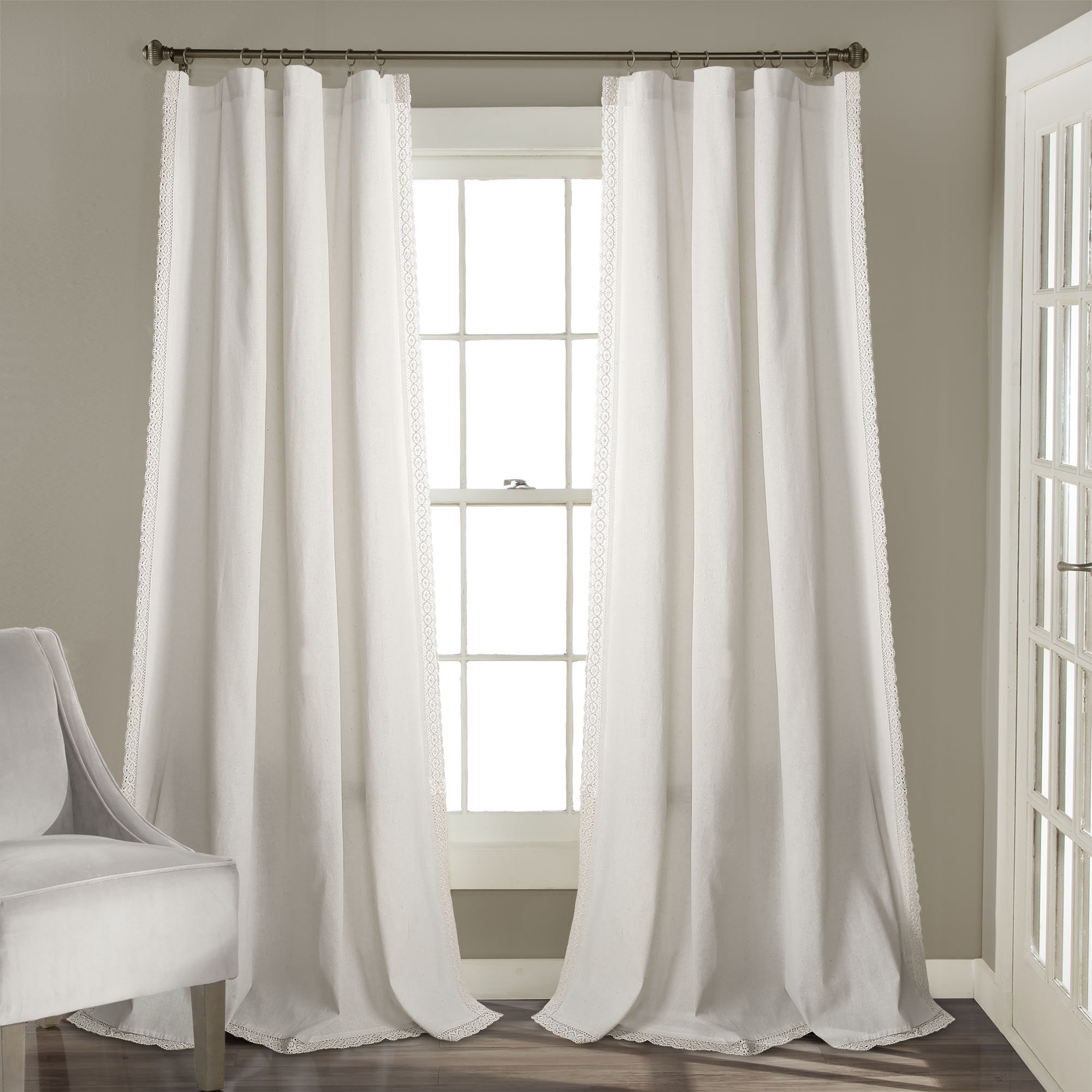 One Allium Way Nessa Window Solid Semi Sheer Rod Pocket Curtain