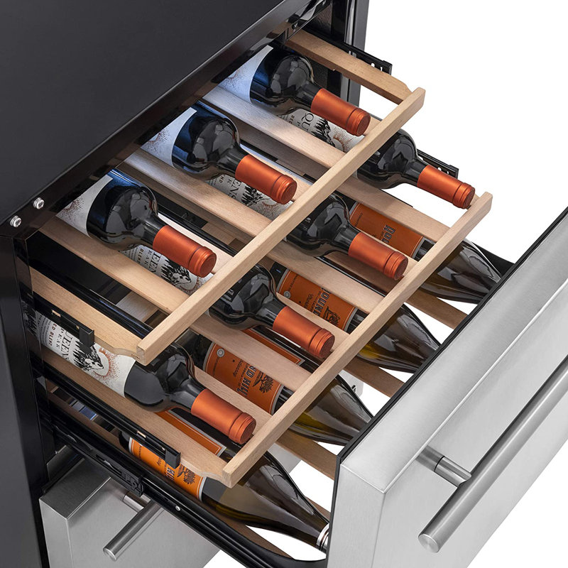 Newair 20 Bottle And 80 Can Dual Zone Built In Dual Zone Built In Wine And Beverage Refrigerator Reviews Wayfair