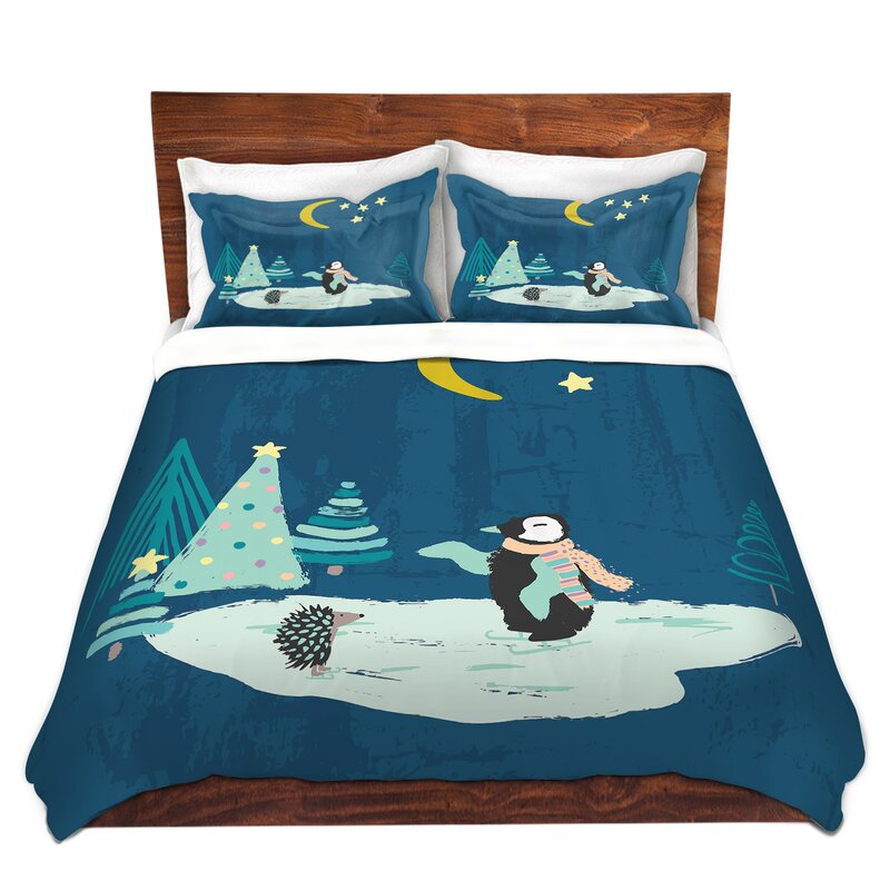 East Urban Home Christmas Penguin Duvet Cover Set Wayfair