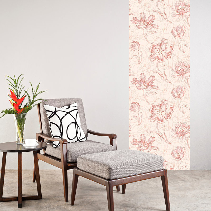 House Of Hampton Reva Floral Damask 48 L X 24 W Paintable Peel And Stick Wallpaper Panel Wayfair