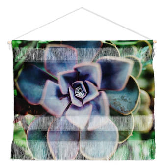 East Urban Home Floral Brown Blue Fractal Flower Digital Art