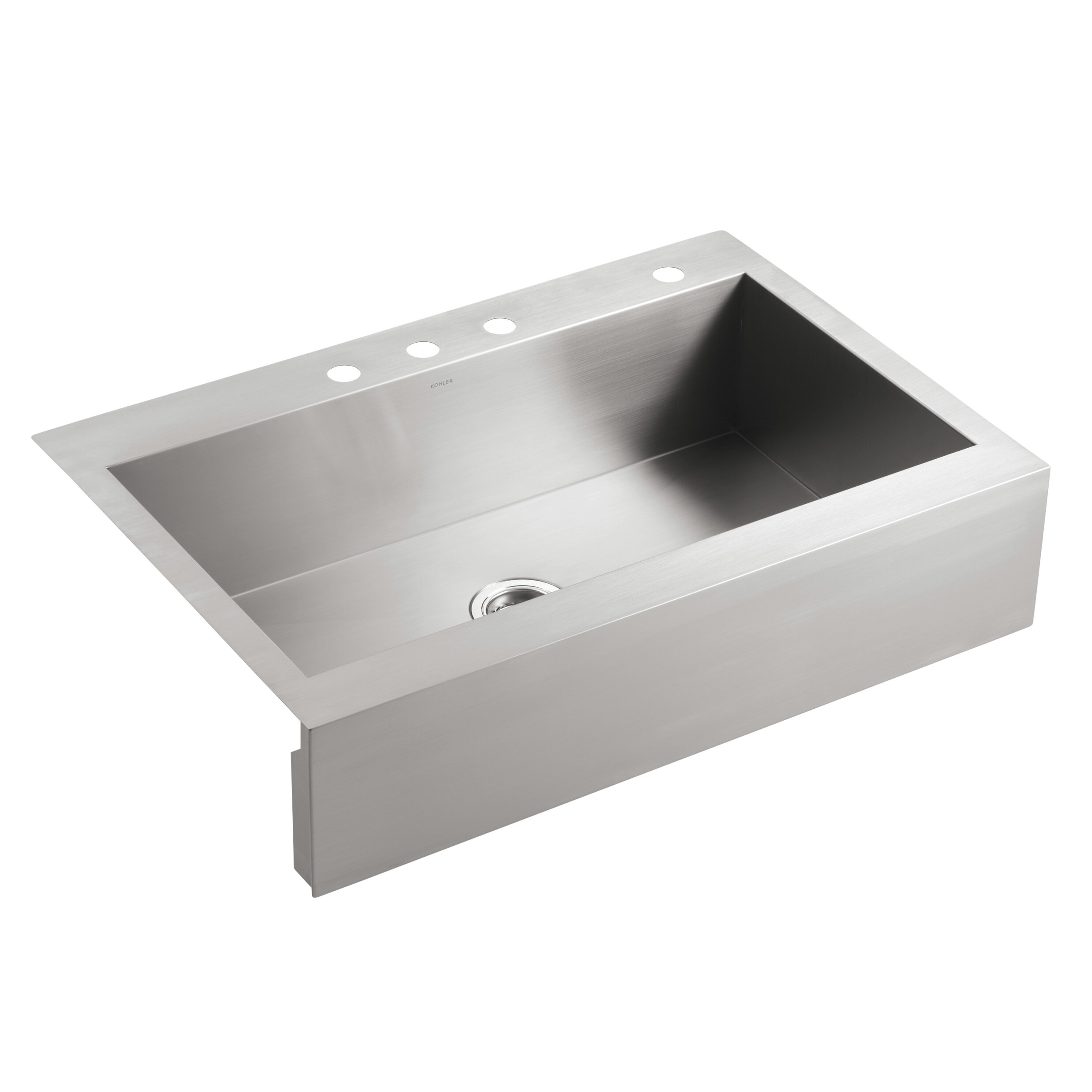 Vault 35 3 4 X 24 5 16 X 9 5 16 Top Mount Single Bowl Stainless Steel Kitchen Sink With Shortened Apron Front For 36 Cabinet