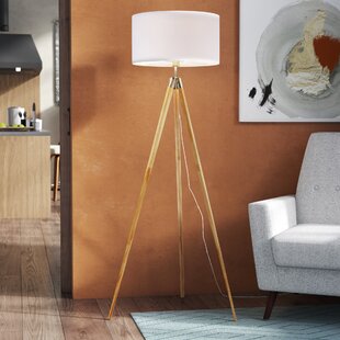 loki wooden tripod floor lamp