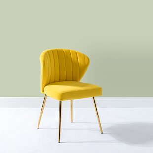 wayfair yellow velvet chair