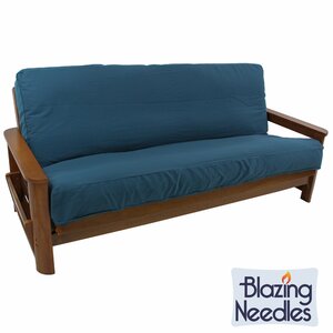 Solid Twill Box Cushion Futon Slipcover