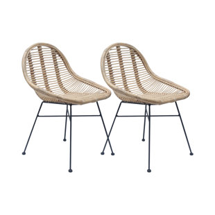 Indoor Wicker Dining Chairs Wayfair Co Uk Deloris Dining Chair Set Of 2