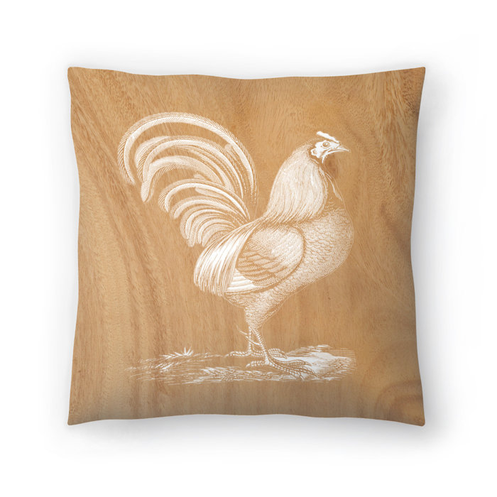 East Urban Home Rustic Rooster Throw Pillow Wayfair Ca