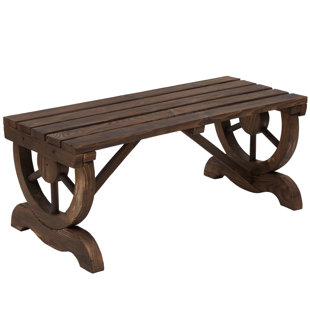 better homes & gardens camrose farmhouse outdoor bench with wicker storage box