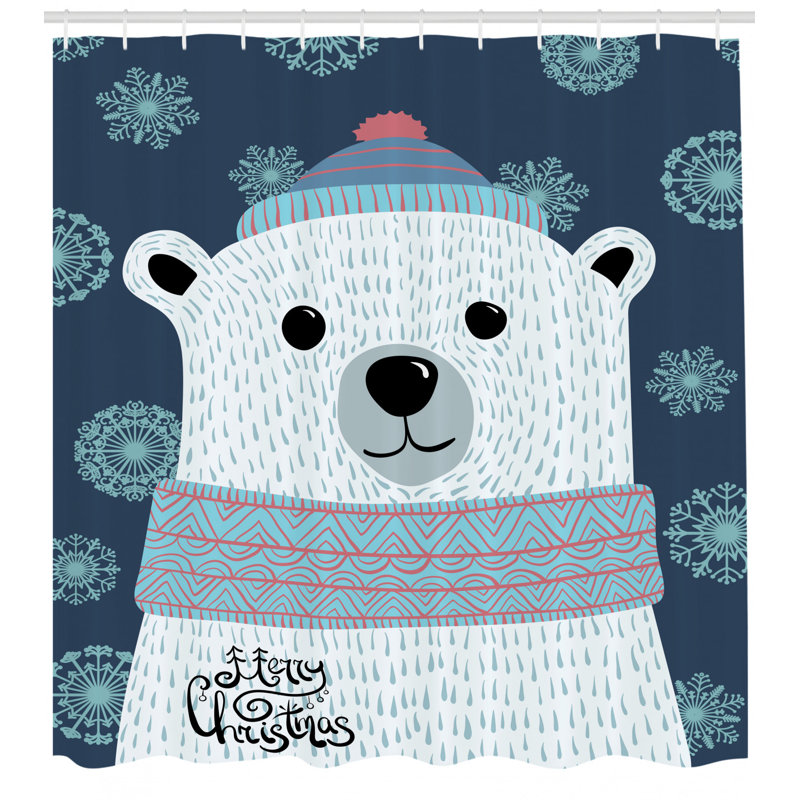 East Urban Home Polar Bear Shower Curtain Set Hooks