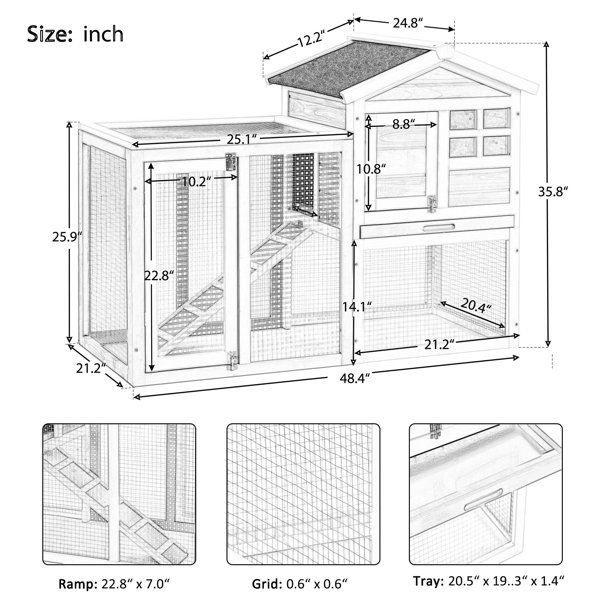 Tucker Murphy™ Pet Cage à lapin pour animaux  Wayfair.ca