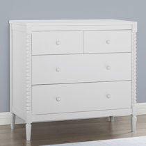 small white changing table