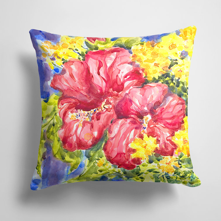hibiscus throw pillows