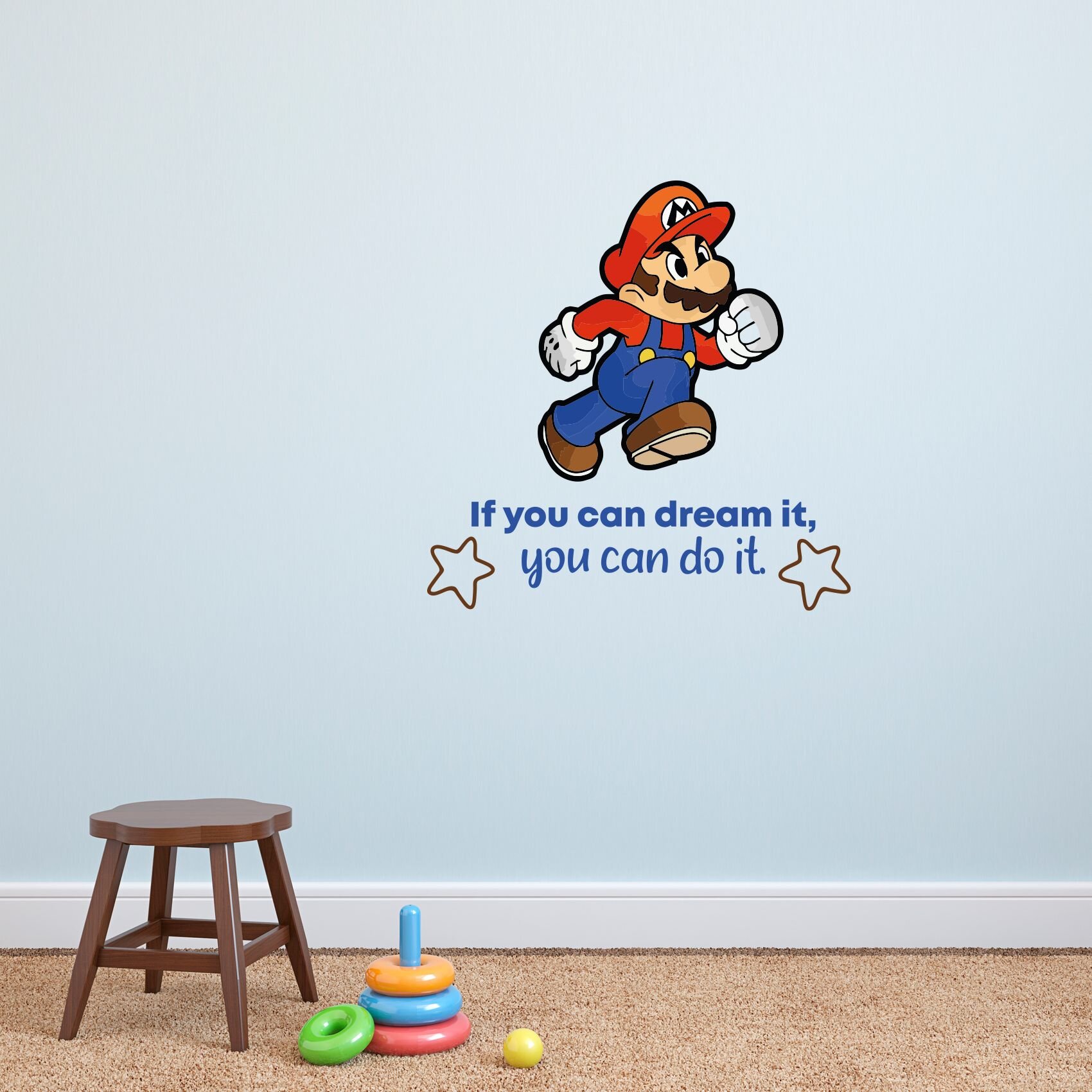 Design With Vinyl Do It Super Mario Game Life Cartoon Quotes Wall Decal |  Wayfair