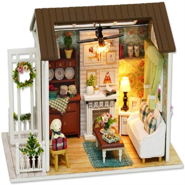 Dollhouse Miniature Furniture Tea Coffee Table Model landscape Toy 