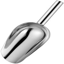 Stainless Steel Bar Ice Scoop 6 Oz Set Of 2 