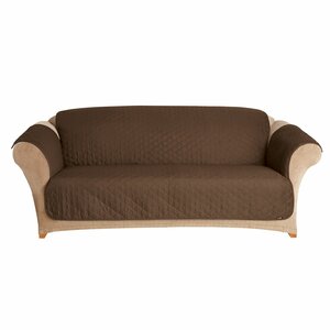 Soft Suede Box Cushion Loveseat Slipcover