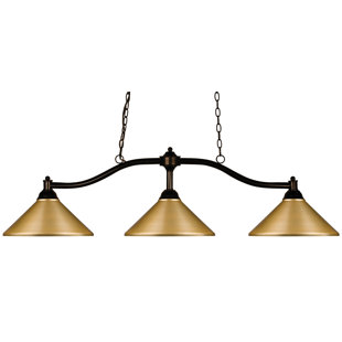 Go to store & view more images Fleur De Lis Living Beecroft 3-Light Pool Table Lights Pendant