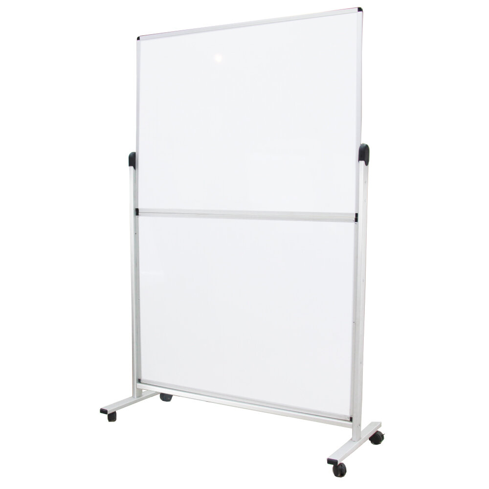 48 x 36 Inches VIZ-PRO Double-Sided Magnetic Mobile Whiteboard Aluminium Frame and Stand 
