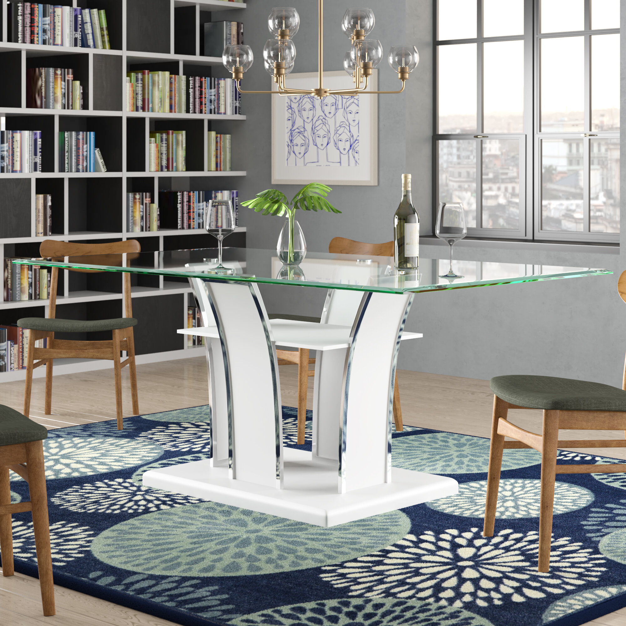 wayfair glass dining set