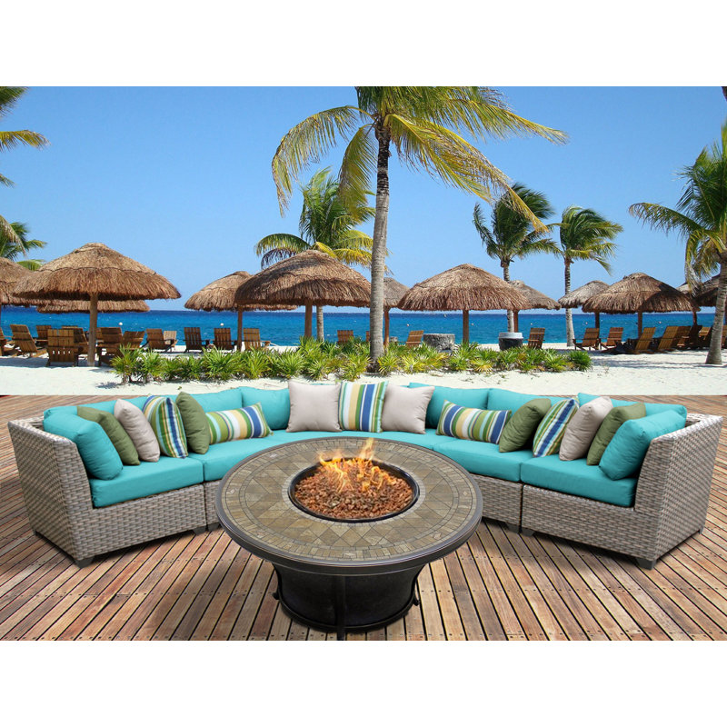 Sol 72 Outdoor Merlyn 6 Piece Sectional Seating Group with Cushions