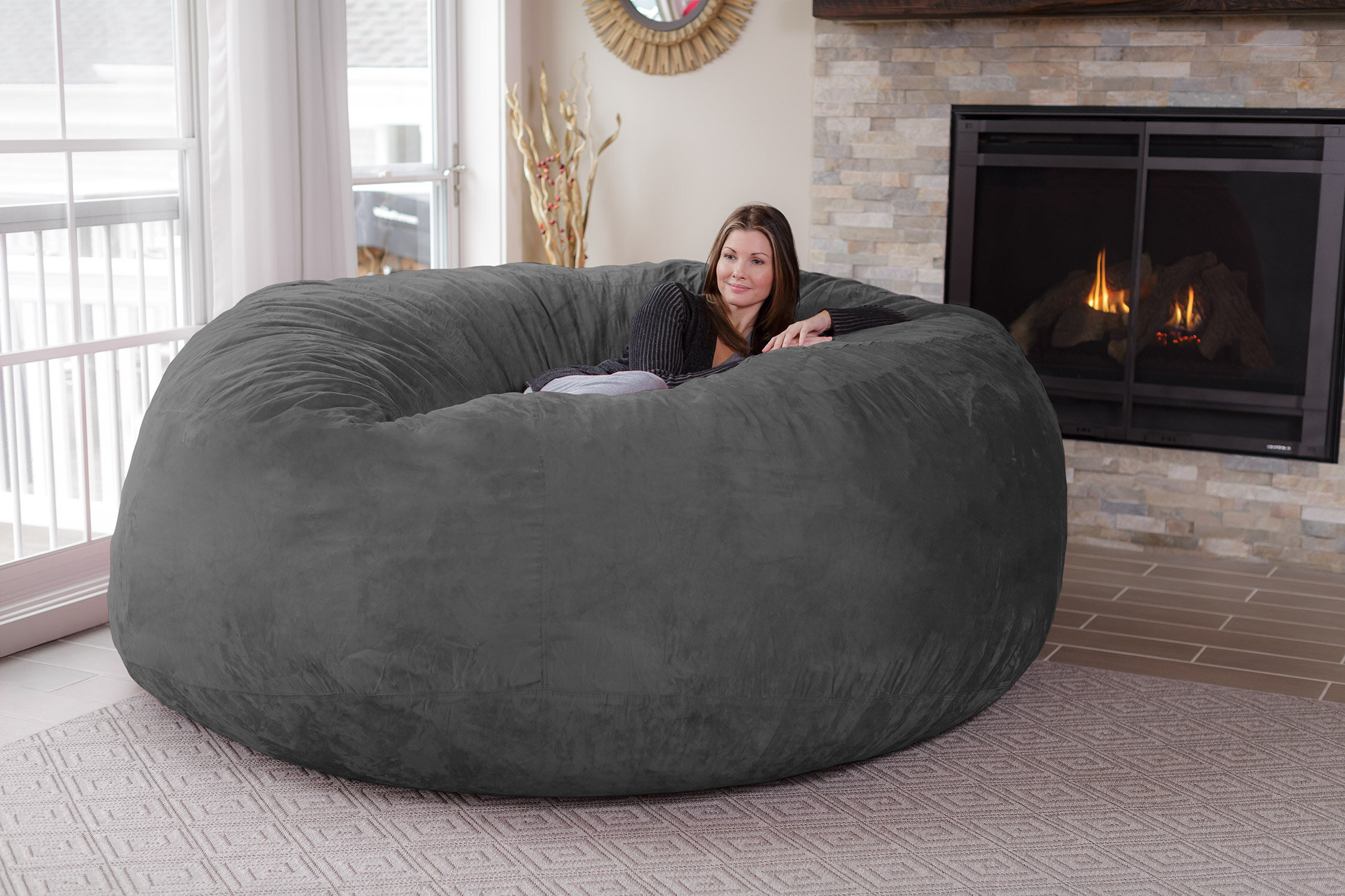 extra large bean bag bed