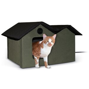 Outdoor Heated Kitty House Extra-Wide