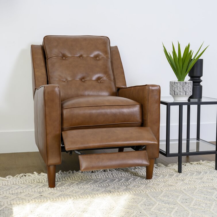 mocha leather recliner