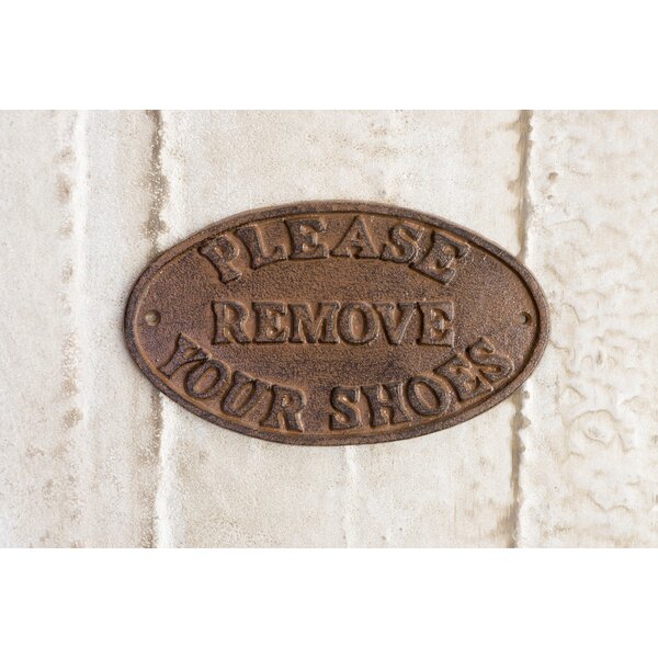 LARGE PREMIUM MATT "Please remove your shoes" home wall art sticker