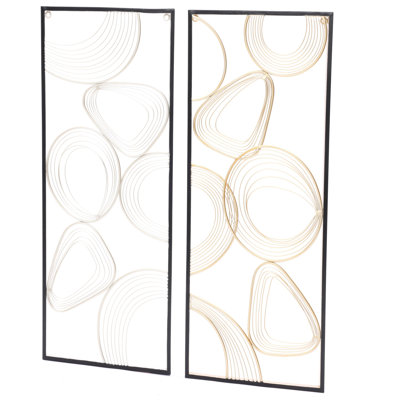 2 Piece Abstract Metal Wall Décor Set
