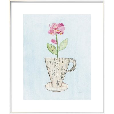Teacup Floral I on Print Canvas Artwork 20 x 24 Global Gallery Courtney Prahl