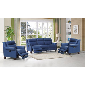 Dolce Leather 3 Piece Living Room Set by HYDELINE BY AMAX